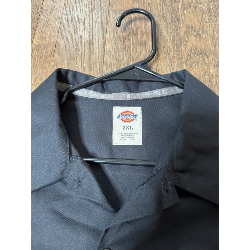 Dickies Bottoms Up Chop Shop Biker Work Shirt 2XL Two Tone Graphic S/S Black - Picture 6 of 7